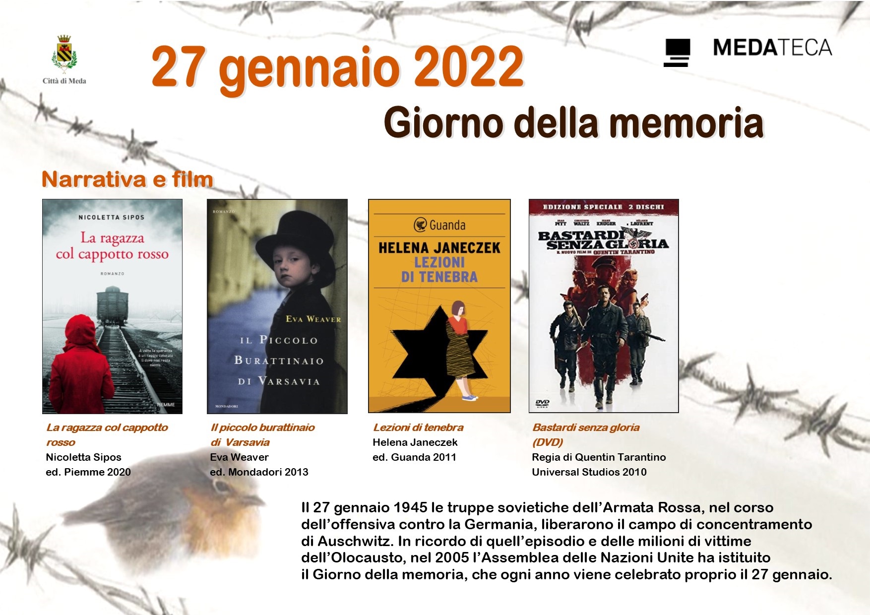 Immagine Bibliografie per Giorno della Memoria