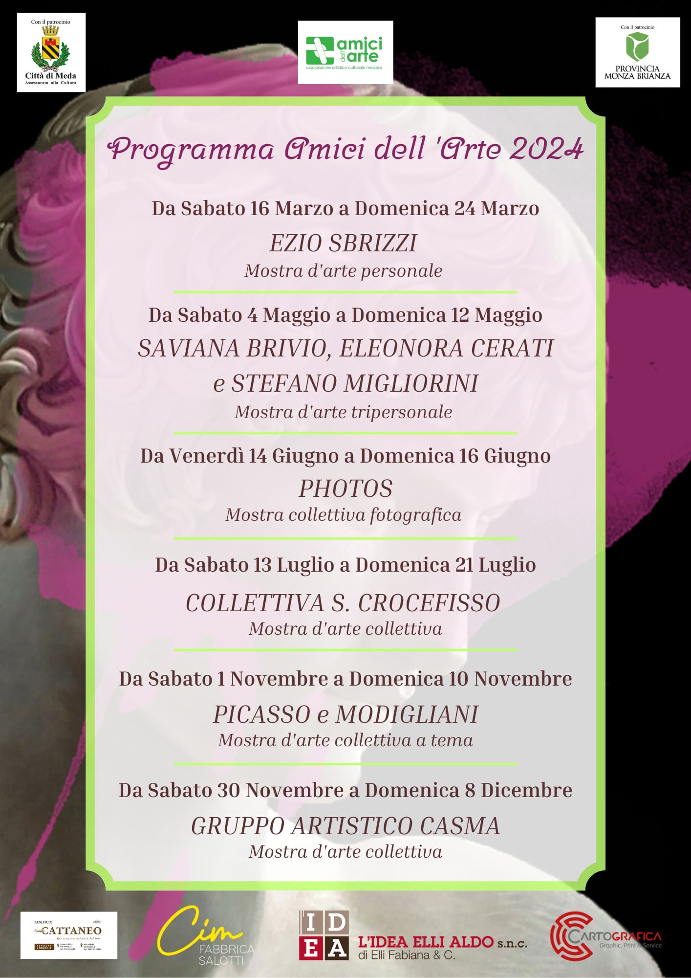Immagine Amici dell'Arte - programma anno 2024